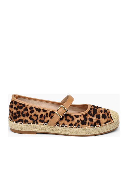 Women's Ballerina Shoes With Brown Strap