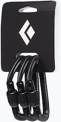 Black Diamond Hotforge Screwgate Carabiner 3 Pcs Black