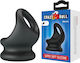 Crazy Bull Silicone Cock & Testicles Ring Black D-245241
