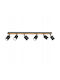 Luminex Spot With 6 Lights And GU10 Lamp Adapter In Black Colour