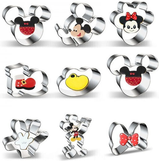 Sugarworld Kuchenringe / Plätzchenausstecher Set Mickey & Minnie 55-85mm X10