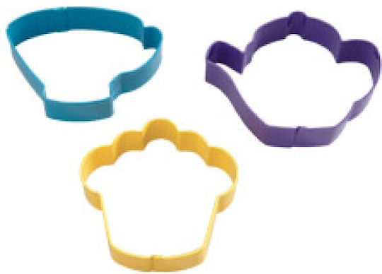 Cookie Cutter Set Teapot Cup Cake X3 90mm
