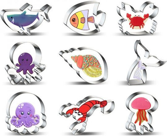 Cookie Cutters Sea Creatures 55-85mm X9