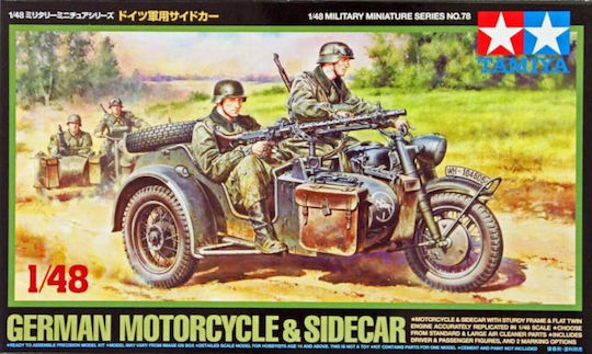 Tamiya Motocicletă Germană Cu Ataș 1/48 Set De Modele Statice