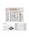 Wellhaus Opening Plastic Drawer Cutlery Tray 33x37x5cm White