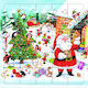 Weihnachtliche Grußkarte Doppelte Puzzle Der We...