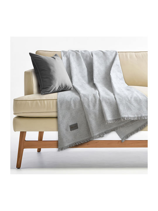 Lino Home Armchair Throw 180x180cm Gray