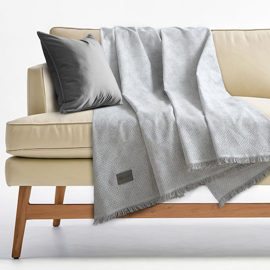 Lino Home Armchair Throw 180x180cm Gray