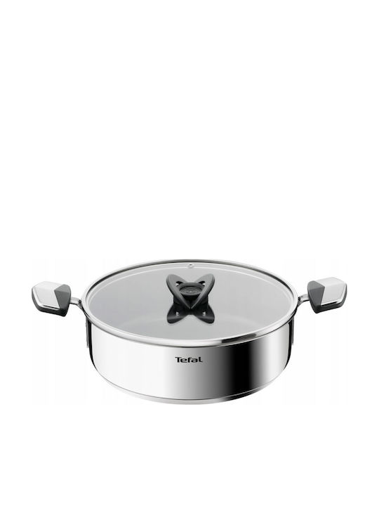 Tefal Emotion Σωτέζα από Ανοξείδωτο Ατσάλι με Καπάκι με Αντικολλητική Επίστρωση 26cm