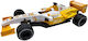 Yellow Formula 1 Warrior Model 1:20 Plastic Metal Pull-back Wide Wheels