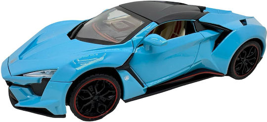 Blue Lykan Model 1:24 Replica Lights Sounds Butterfly Doors