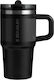 Stanley Protour Flip Handled Tumbler Thermos Stainless Steel BPA Free 600ml Black Fade with Straw and Handle