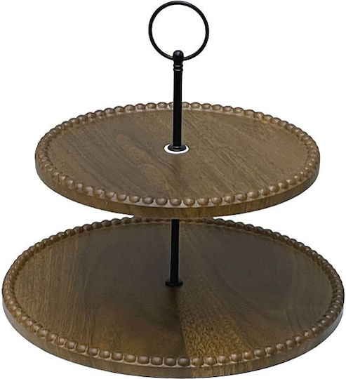 Marhome Ξύλινη Εταζέρα Καφέ Ø24.5cm Marhome Ξύλινη Εταζέρα Καφέ Ø24.5cm