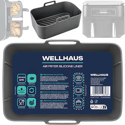 Wellhaus Silikon-Einsatz Für Heißluftfritteusen 20 Cm X 12.5 Cm Rechteckig Grau Wellhaus Silikon-Einsatz Für Heißluftfritteusen 20 Cm X 12.5 Cm Rechteckig Grau