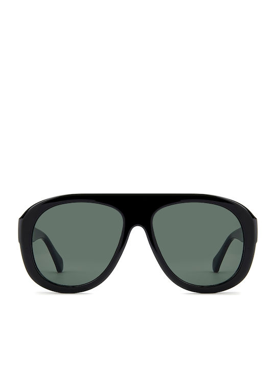 Prive Revaux Unisex Sunglasses with Black Horn-Rimmed Frame and Black Lens PR3007/S 7ZJ/QT