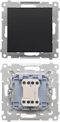 Simon 55 Single Reaming Button Without Pictogram Module 10 Ax 250 V Quick Connector Matt Black Tpr1.01/149
