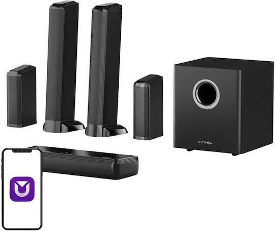 Ultimea Apollo S90 Soundbar 9.1 Bluetooth και HDMI με Ασύρματο Subwoofer και Τηλεχειριστήριο Μαύρο