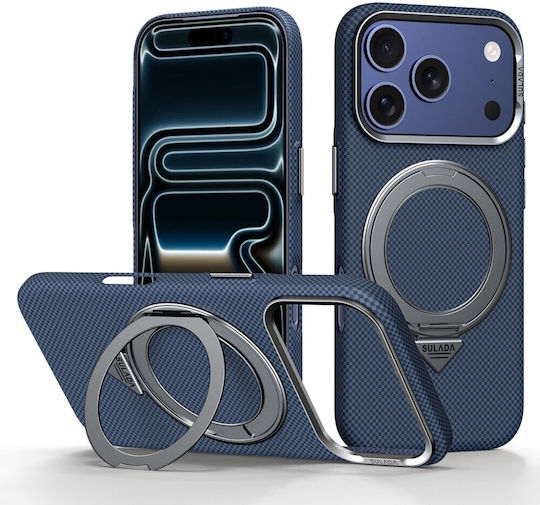 Sulada Rückseitencover Aramidfaser Kunststoff Blau Für iPhone 17 Pro Max