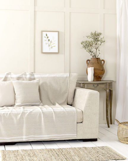 Nima Dreisitzer-Sofa Wurf P180xM300cm Beiges Nima Dreisitzer-Sofa Wurf P180xM300cm Beiges