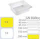 Gastronorm Pan Polypropylene GN1/2 with Length 200mm Italy PP 1/2