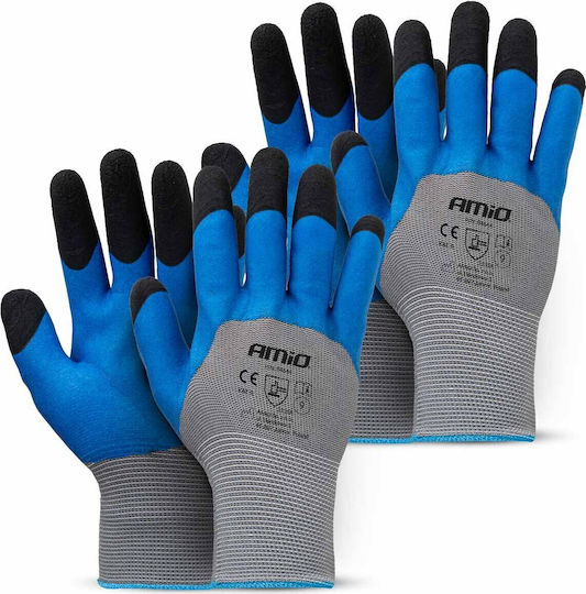 AMiO Driver Work Gloves Gray Latex