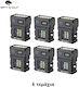 Spywolf Rechargeable LED Head Flashlight IP45 with Maximum Brightness 3600lm 6pcs