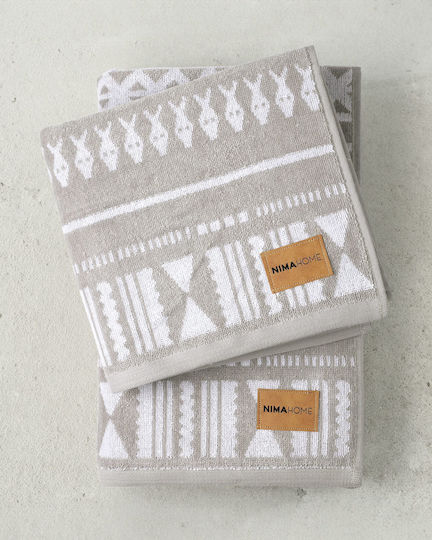 Nima Face Towel 50x90cm Beige Weight 480gsm