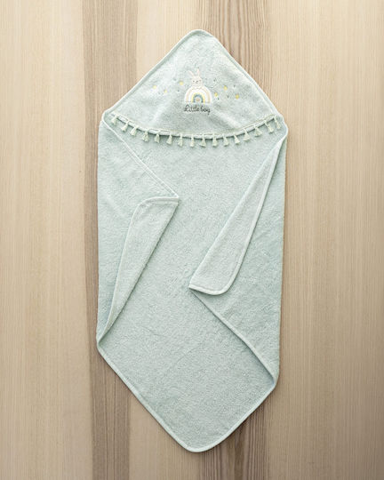Nima Baby Bath Towel-Bathrobe Hooded 75x75cm