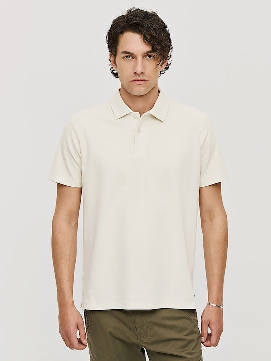 Brokers Jeans Polo Μπλούζα Κοντομάνικη Εκρού
