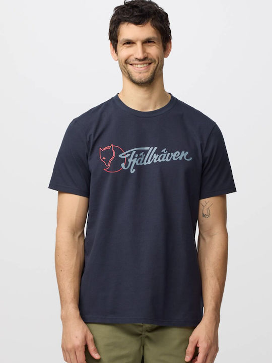 Fjallraven Logo T-shirt Dark Blue