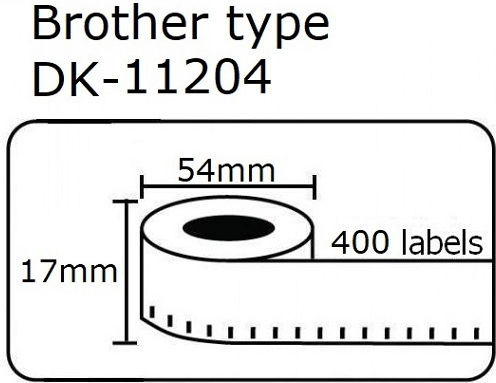 ABC Pak 400 Αυτοκόλλητες Ετικέτες σε Ρολό 17x54mm
