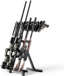Vevor Heavy Duty Portable Folding Steel Gun Rack Carbines Firearms Free Standing Indoor Outdoor Display Gun Storage Holds Up To 7 Pistols 4 Carbines Or Shooting Hunting Guns