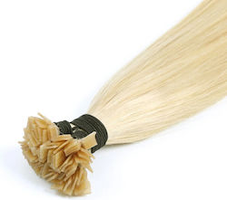 Remy Hair Extensie Keratin Cu Păr Uman În Nuanță Blondă Platină 70cm