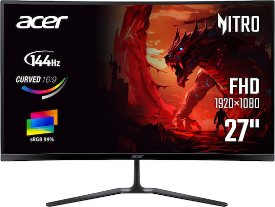 Acer ED270P0bmipx VA Curved Gaming Monitor 27" FHD 1920x1080 144Hz