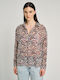 Damen Bluse Langärmelig Mehrfarbig