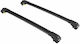 Turtle Air1 Black Car Roof Bars Compatible with Ford Ranger Wildtrak T6.2 Facelift Raised Rails