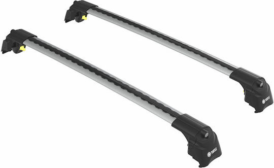 Turtle Air2 Silver Car Roof Bars Compatible with Hyundai i30 Tourer Gd Pd Closed Rails