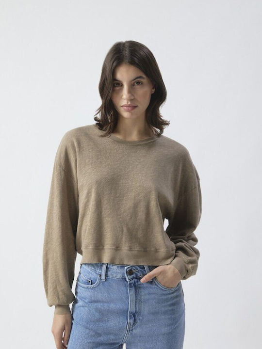 American Vintage Women's Cotton Blouse in Tan