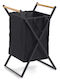 Zeller Laundry Basket Fabric Collapsible 37x40x67cm Black