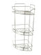 Corner Wall Mounted Bathroom Shelf Metallic Gray