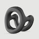 H Shaped Soft Silicone Cock Ring Black