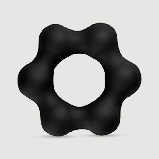 Flexible Silicone Cock Ring Shuriken Liquid Silicone Flexible Cock Ring 55 Cm Black