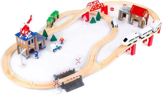 Kinderplay Сет с Дървено Влакче за 3+ Години