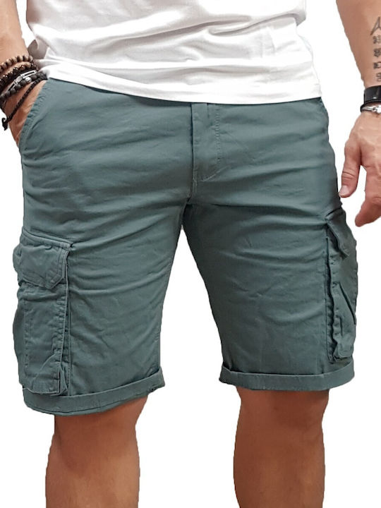 Rebase Ανδρική Βερμούδα Cargo Mist Green
