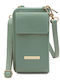 Large Leather Women's Travel Wallet Green