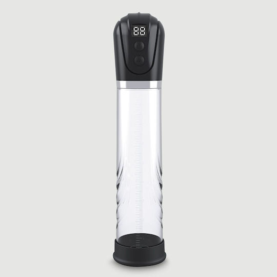 Αυτόματη Αντλία Πέους Μακρύ Σωλήνα Sexopolis Male Lcd Display Long Tube Automatic Penis Pump Διάφανη