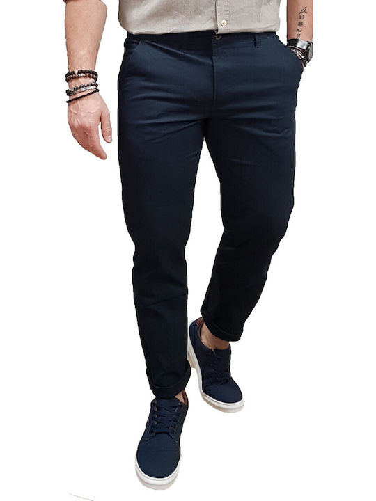 Rebase Chino Trousers in Slim Fit Navy