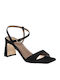 Suede Damen Sandalen Schwarz