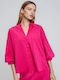 Short Sleeve Women's Shirt Fuchsia