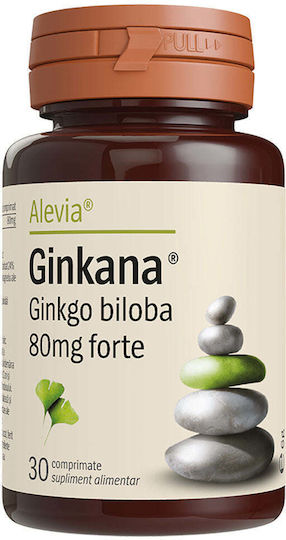 Alevia Ginkana Ginkgo Biloba 80mg Forte 80mg 30 comprimate